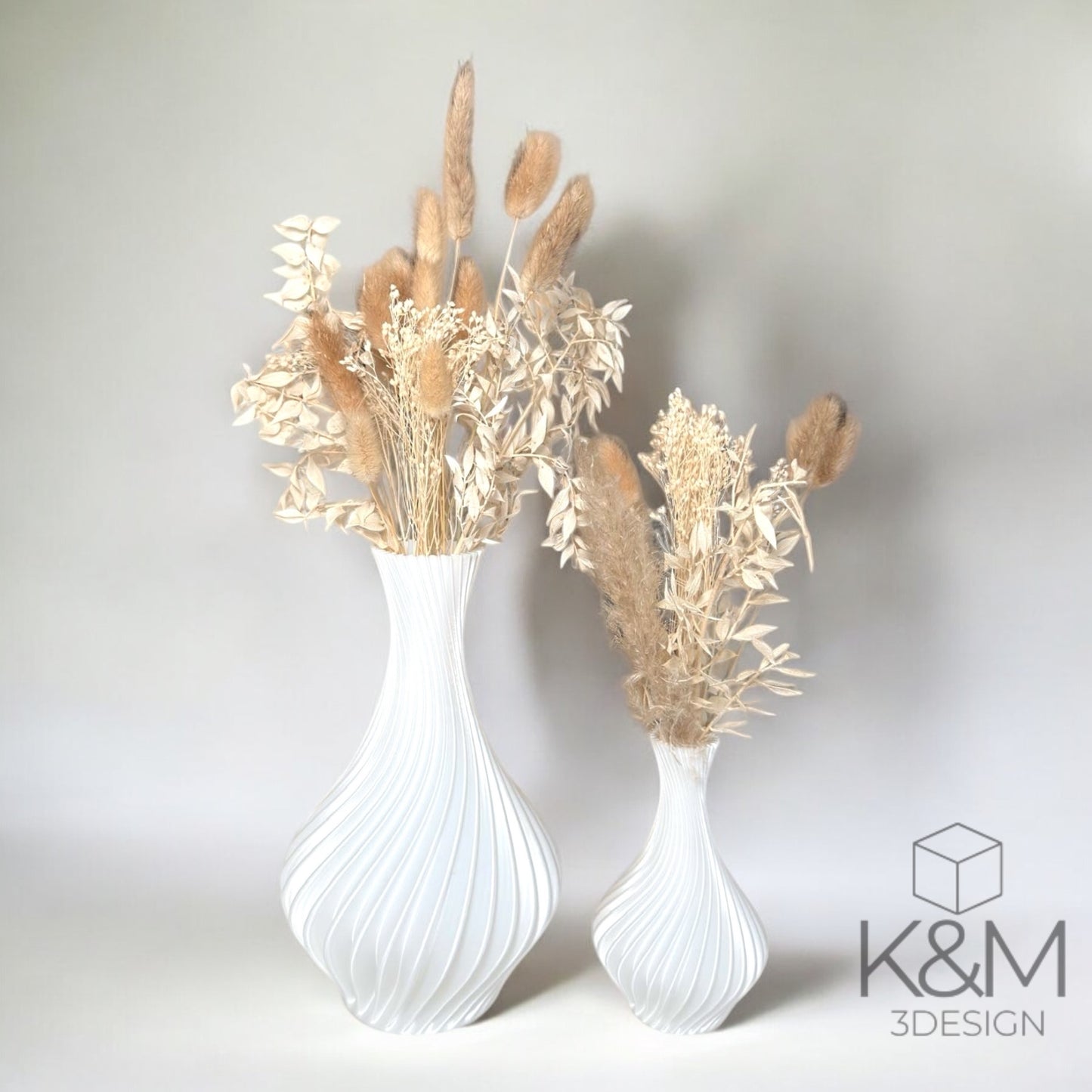 Moderne 3D-Vase für Trockenblumen